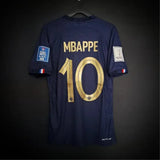 France 2022 World Cup Final Edition home kit PLAYER VERSION with MBAPPE 10 & bagdes